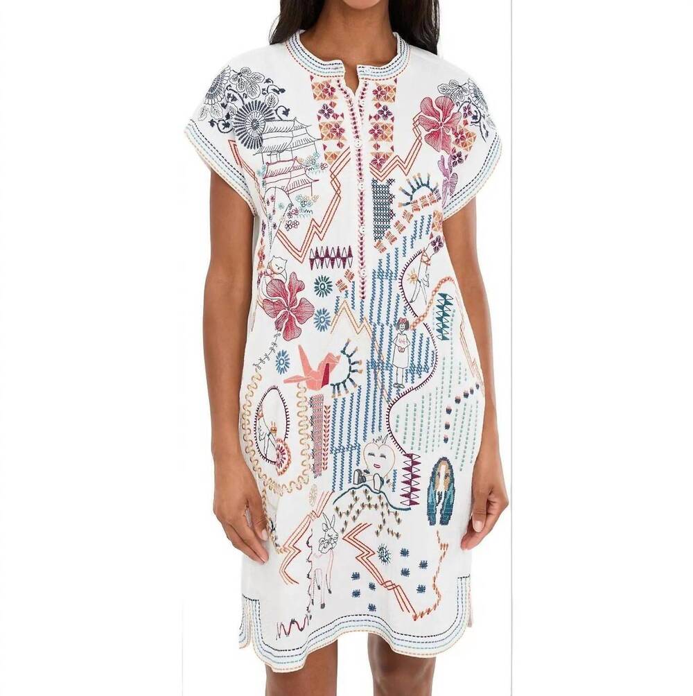 NEW JOHNNY WAS mishti dress (lined) rhena in natural